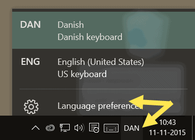Europa fantastisk Bliv klar keyboard sprog skifter i windows 10?